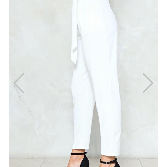 Nasty Gal High Waist Tie Pants - Picture 3 of 4